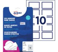 Avery Zweckform L4787-20, Étiquettes de nom, 80 x 50 mm, 120 g/m², 200 étiquettes / 20 feuilles