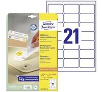 Etiquette universelles Avery-Zweckform L6023REV-25 63.5 x 38.1 mm papier blanc 630 pc(s) décollable