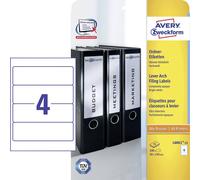 Avery-Zweckform L6061-25 Etiquette pour classeur 59 x 192 mm papier blanc 120 pc(s) fixation permanente imprimante laser couleur