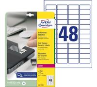 Avery Zweckform L6113-20 Étiquettes de sécurité, 45,7 x 21,2 mm, 20 feuilles/960 étiquettes, blanc