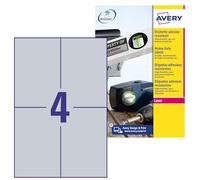 Avery Étiquettes signalétiques L6134-20 105 x 148 mm polyester argent fixation permanente 80 pcs