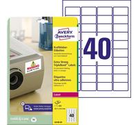 Avery Zweckform L6140-20 Étiquettes adhésives à fort impact, 45,7 x 25,4 mm, 20 feuilles/800 étiquettes, blanc