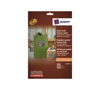 Avery Zweckform L7106 - Adhésif permanent - marron naturel - diamètre 60 mm 240 étiquette(s) (20 feuille(s) x 12 étiquettes