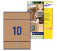 AVERY Zweckform Etiquette couleur Kraft, 210 x 297 mm G