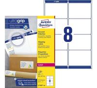 Avery Zweckform L7165-100 Étiquettes d'expédition, 99,1 x 67,7 mm, Convient pour Deutsche Post INTERNETMARKE, 100 feuilles/800 étiquettes, blanc