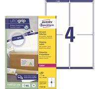 Avery Zweckform® L7169-100 L7169-100 Étiquettes d'expédition - 99,1x139 mm, 400 pièces, blanc