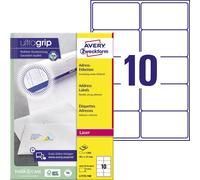 Avery Zweckform L7173-100 Étiquettes d'adresse, A4 avec ultragrip, 99,1 x 57 mm, 100 feuilles/1 000 étiquettes, blanc