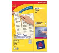 Avery Zweckform - L7560-25 - Etiquettes Transparentes - 63,5 X 38,1 Mm - 25 Feuilles (Import Allemagne)