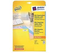 Avery Zweckform L7658 - Adhésif permanent - blanc - 25.4 x 10 mm 4725 étiquette(s) (25 feuille(s) x 189) étiquettes Blanc G