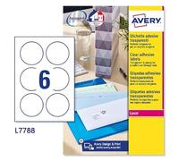 AVERY Zweckform L7785-25 étiquettes transparentes (6750 étiquettes adhésives, 17,8 x 10 mm, sur A4, autocollants, autocollants, autocollants, résistant aux intempéries, 25 feuilles, transparentes)