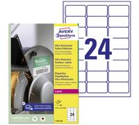 Avery-Zweckform L7912-40 Etiquette universelles 63.5 x 33.9 mm film de polyéthylène blanc 960 pc(s) fixation permanente
