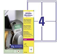 Avery-Zweckform L7915-40 Etiquette universelles 99.1 x 139 mm film de polyéthylène blanc 160 pc(s) fixation permanente laser 40