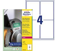 Avery-Zweckform L7915-40 Etiquette universelles 99.1 x 139 mm film de polyéthylène blanc 160 pc(s) fixation permanente laser 40