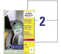 Avery-Zweckform L7916-40 Etiquette universelles 210 x 148 mm film de polyéthylène blanc 80 pc(s) fixation permanente laser 40