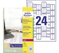 Avery Zweckform L7950-20 Etiquette pour câbles 60 x 40 mm film de polyester blanc 480 pc(s) fixation permanente imprimante laser, inscription à main