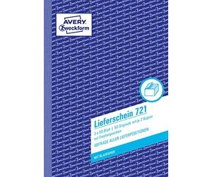 Avery Zweckform Livraison Note avec 1st de reçus des Deuxième et Troisième page A4 3 x 50 feuilles (texte en allemand) A5