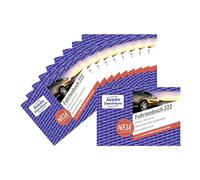 AVERY Zweckform Lot de 10 carnets de bord 222-10 (pour voiture, reconnu par l'administration fiscale, format A6, 112 pages, 385 trajets, pour l'Allemagne et l'Autriche pour définir les voyages privés