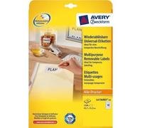 Avery L4736REV Etiquettes enlevables blanches 45,7 x 21,2 mm - Boîte de 1200