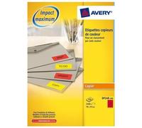 Avery Zweckform Lot De 3 Boîtes De 2400 Étiquettes Copieur 70x35 Rouge Fluo Dp24r-100