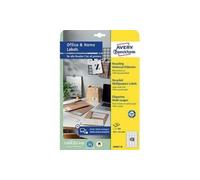 AVERY Zweckform Lot de 400 étiquettes autocollantes recyclées (48,5 x 25,4 mm sur A4, papier 100% recyclé, imprimables individuellement, autocollants) 10 feuilles, blanc naturel LR3657-10