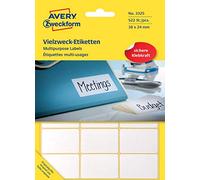 Avery Zweckform Lot de 522 étiquettes autocollantes multi-usages 38 x 24 mm (Import Allemagne)