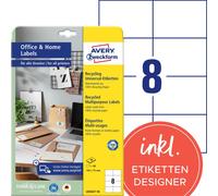 AVERY Zweckform LR3427-10 AVERY Zweckform Étiquettes universelles recyclées Home Office