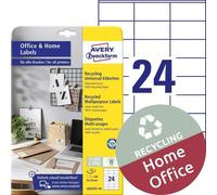 AVERY Zweckform LR3475-10 Recycling Labels (240 Address Labels, 70 x 36 mm on A4