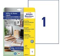 Avery Étiquettes universelles LR3478-10 210×297 mm papier recyclé blanc 10 pcs fixation permanente
