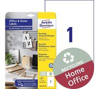 AVERY Zweckform LR3478-10 Recycling Labels (10 Address Labels, 210 x 297 mm on A