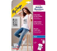 Avery Zweckform MD1002 Films pour textiles clairs, 210 x 297 mm, 10 feuilles
