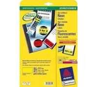 Avery Étiquettes mini d'indication Zweckform jaune fluoresce 38,1×21,2 mm pour imprimante laser