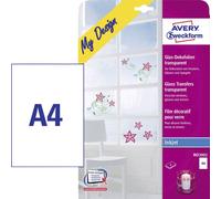 Avery-Zweckform My Design Glas MD3002 Feuille de verre décorative A4 imprimante à jet d'encre transparent 4 pc(s)