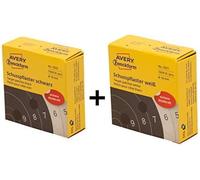 AVERY Zweckform Pansement trame (Ø 19 mm, pré-imprimé) 2 rouleaux (set de 2 (blanc + noir))