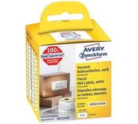 Avery – Rouleau d'étiquettes autocollantes 101 x 54 mm 110 étiquettes Adhésif permanent (ASS0722430)