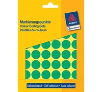 Avery Zweckform Pastilles Adhésives Diamètre 18 Mm Vertes Contenu: 1056 Etiquettes (3376)