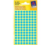 AVERY Zweckform - pastilles adhésives, diamètre 8 mm, oranges Contenu: 416 étiquettes -3178