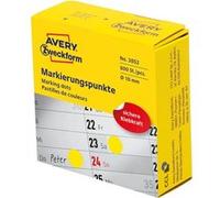 Avery Pastilles 3852 Ø 10 mm Jaune Papier Fixation permanente 800 pièces