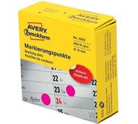 Avery Zweckform Pastilles de couleurs 3850 Ø 10 mm magenta – 800 pièces adhésif permanent papier