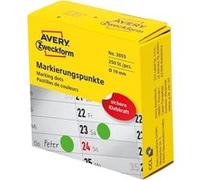 Avery Étiquettes repères 3855 - 19 mm - 1 rouleau (250 étiquettes) Vert
