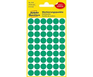 AVERY Zweckform Pastilles de marquage autocollantes Format Ø 12 mm