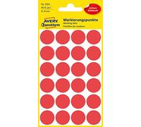 Avery Pastilles 3004 - Ø 18 mm rouge - Fixation permanente papier - 96 étiquettes