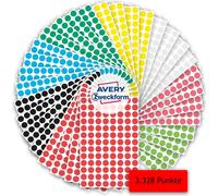 AVERY Zweckform Points de repère Diamètre : 8 mm 32 feuilles Contenu : 3.328 pièces