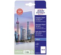 Avery-Zweckform Premium Photo Paper Inkjet C2550-50 Papier photo 10 x 15 cm 250 g/m² 50 feuille(s) ultra-brillant