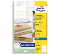 AVERY - Zweckform QuickPEEL étiquettes adresse, 210 x 297 mm en polyester, transparent, sans bord, c
