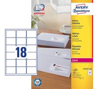 AVERY Zweckform QuickPEEL Étiquettes d'adresse 63,5 x 46,6 mm blanc 1.800 étiquettes