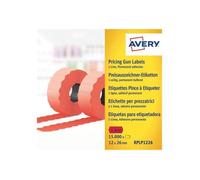 Avery Zweckform Rplp1226 Papier Adhésif Permanent Perforé Rouge 26 X 12 Mm 15000 Étiquette(S) (10 Rouleau(X) X 1500) Étiquettes?
