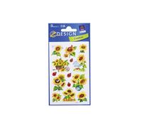 AVERY ZWECKFORM Sticker "tournesols & coccinelles" 2 feuilles de 14