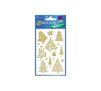Avery zweckform stickers de noel arbres 2 x 10 stickers 52273