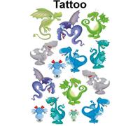 AVERY Zweckform Tatouages 76 x 120 mm Multicolore 1BG Motif dragon - 56751