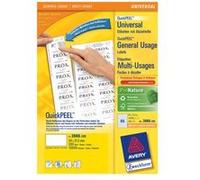 Avery-Zweckform 3666-200 Etiquette universelles 38 x 21.2 mm papier blanc 1 pc(s) fixation permanente imprimante laser couleur